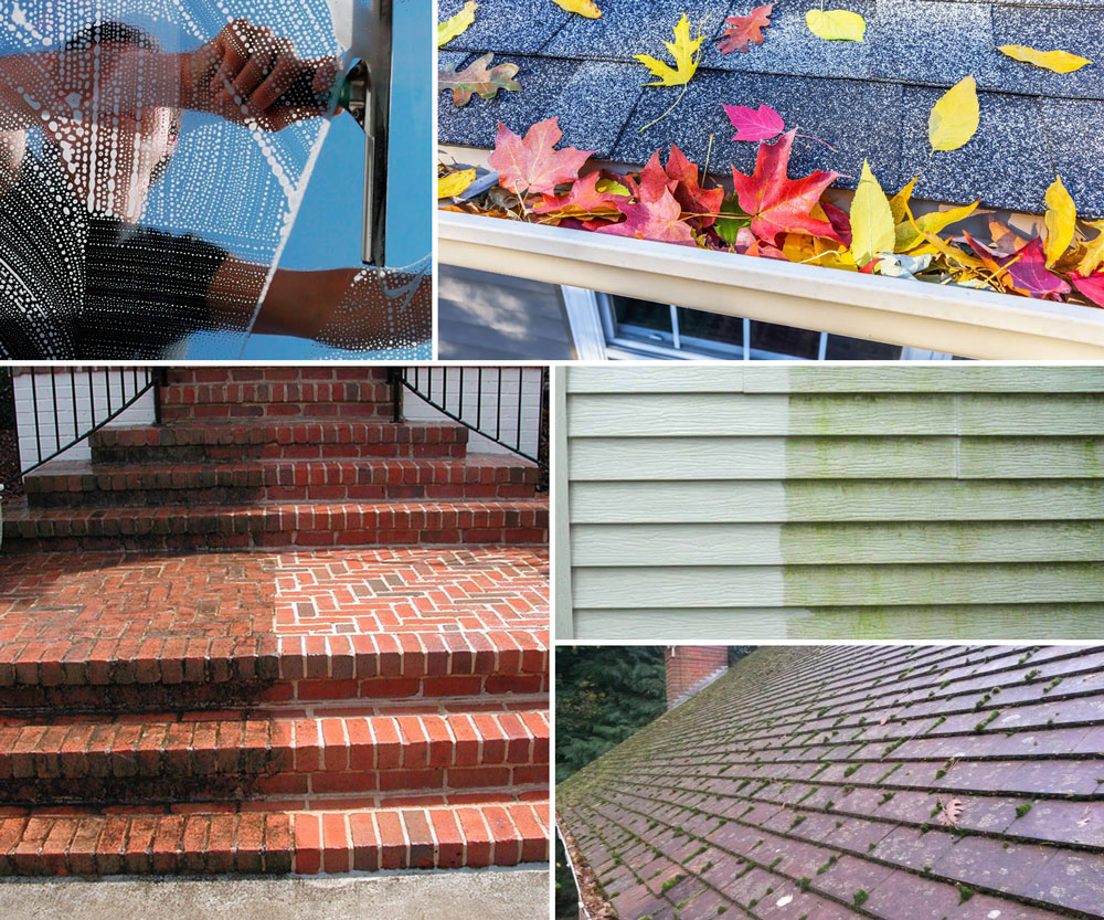 collage of photos of services offered by Envision Property Maintenance
